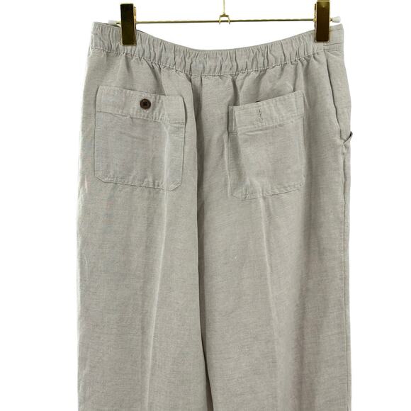 Cubavera Large Medium Linen Blend Pants Beige Drawstring Pull On Beach Summer - Picture 4 of 9